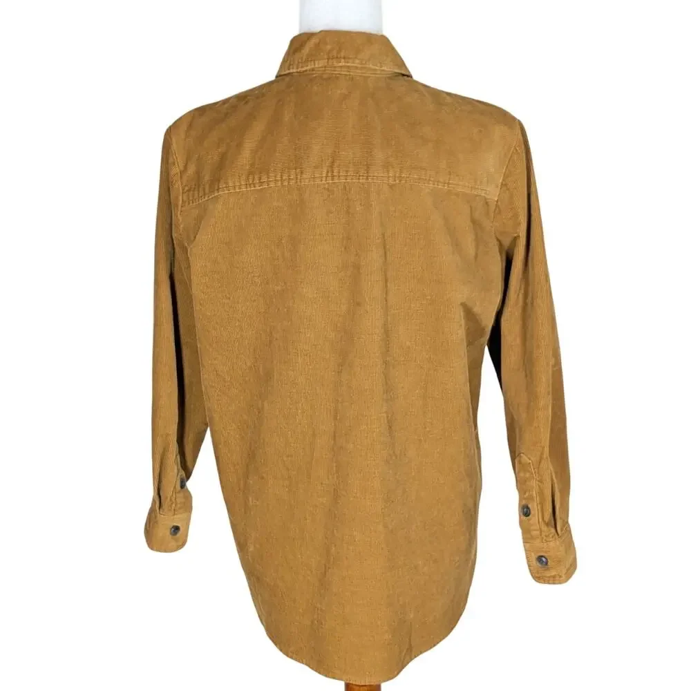 J. Crew Women’s Corduroy Button Up Camel Tan Shirt Shacket Jacket Small Petite